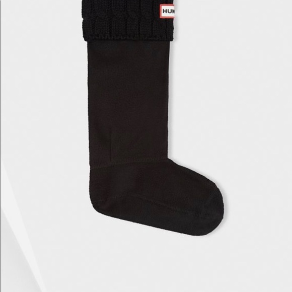 Hunter Six-Stitch Knit Boot Socks in Black - Picture 4 of 5